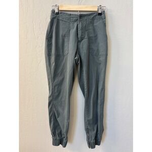 Pact Woven Twill Utility Gray Jogger Pants Casual Stretch Waist Sz‎ S *Read*